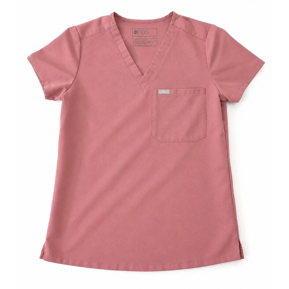 FIGS Catarina Top Zamora Jogger Scrub Set Mauve Pink XS